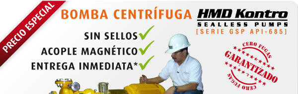PRECIO ESPECIAL. BOMBA CENTRÍFUGA HMD KONTRO SERIE GSP API-685. SIN SELLOS, CON ACOPLE MAGNÉTICO, ENTREGA INMEDIATA*. CERO FUGAS GARANTIZADO